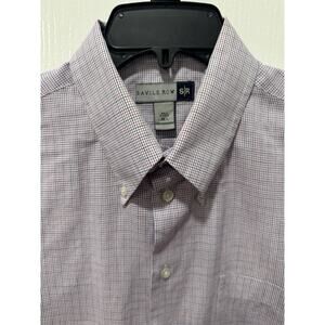 Savile Row Men Size 16 1/2 Button Down Short Sleeve Shirt